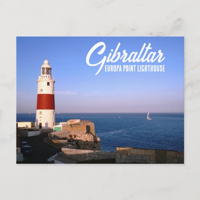 Carte Postale Europa Point Lighthouse à Gibraltar (Devant)