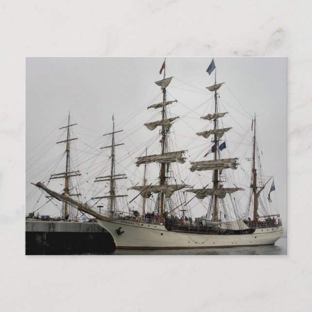 Carte Postale Europa Tall Ship au port d'Halifax (Devant)