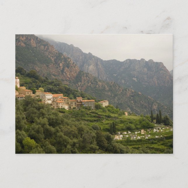 Carte Postale Europe, France, Corse, Ota. Ville d'Ota et (Devant)