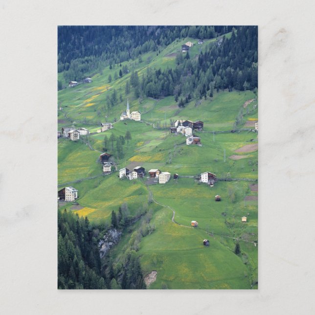 Carte Postale Europe, Italie, Alpes Dolomites. Ce petit village (Devant)