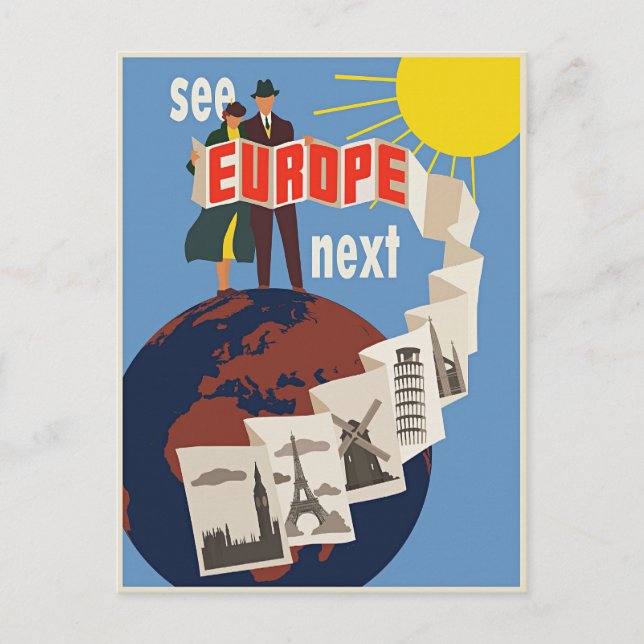 Carte Postale Europe - Voir l'Europe (Devant)