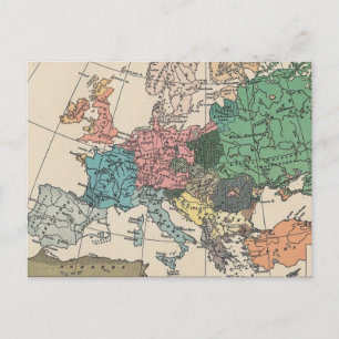 Carte postale européenne vintage