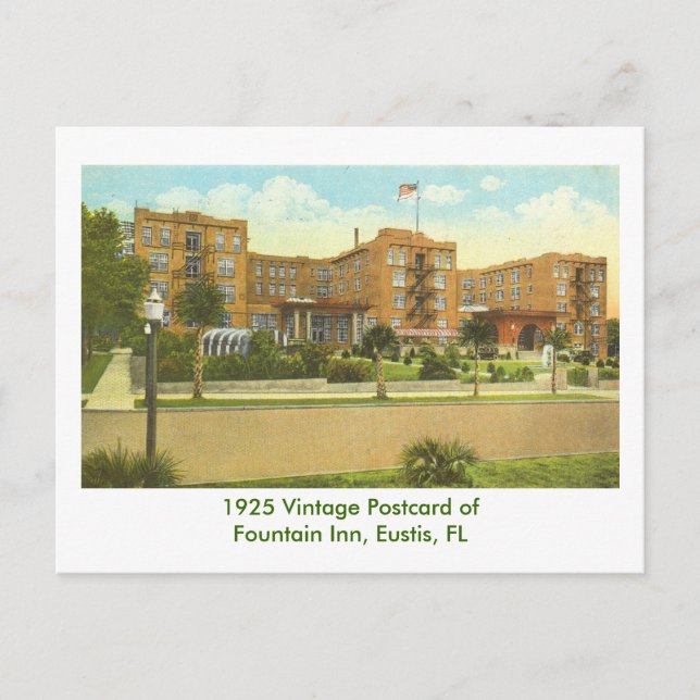 Carte Postale Eustis, FL - Fountain Inn - 1925 (Devant)