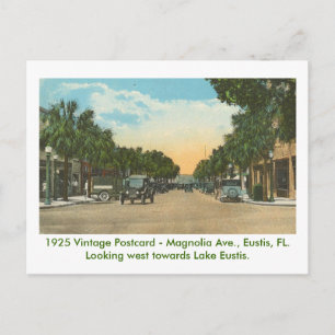 Carte Postale Eustis, FL - Magnolia Ave - 1925