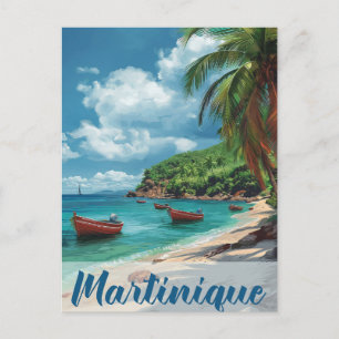 Carte Postale Evasion au paradis : Martinique Vacances Vintages