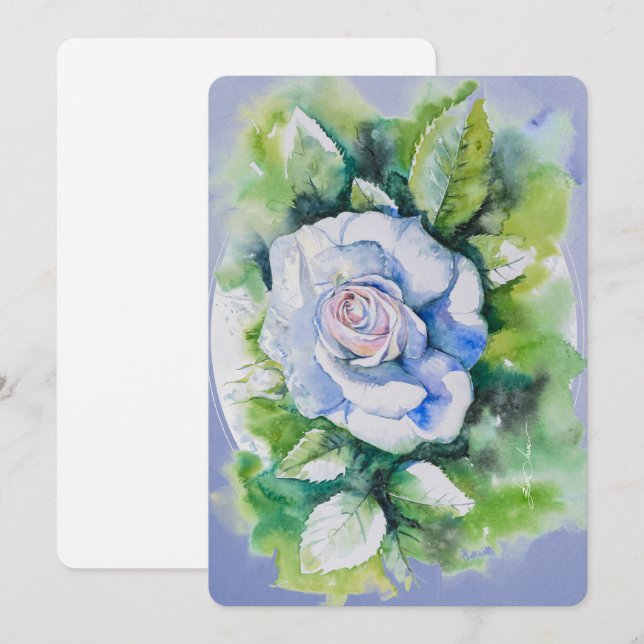 Carte postale EVE aux fleurs peintes (Devant / Derrière)