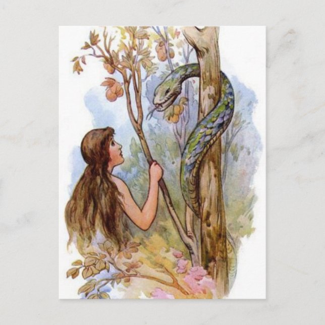 Carte Postale Eve Et Le Serpent (Devant)