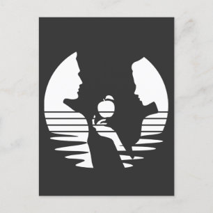 Carte Postale Eve Met Une Pomme À Adam, Version Blanche 2/3