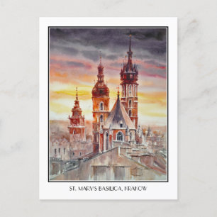 Carte Postale EVE Peint Cracovie, Pologne Vieille Ville