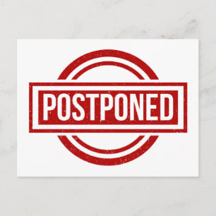 Carte Postale Événement annulé reporté nouvelle date d'annulatio