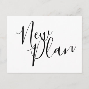 Carte Postale Événement reporté d'un nouveau plan moderne en noi