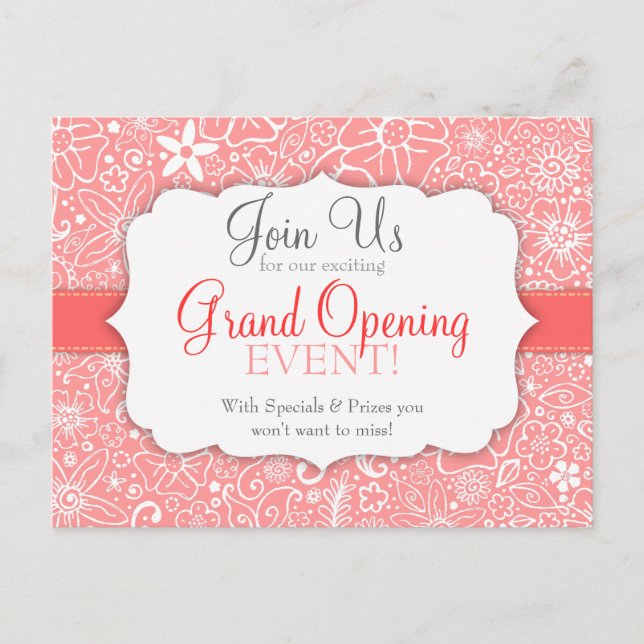 Carte postale Événement spécial Flowful Pink Custo (Devant)