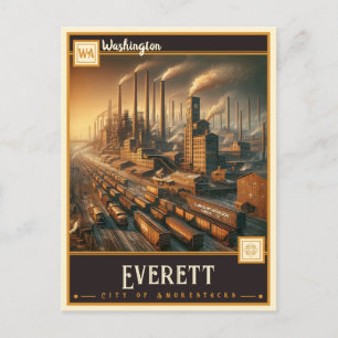 Carte Postale Everett, Washington  Vintage