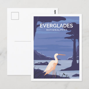 Carte Postale Everglades Florida USA Travel Place Illustration