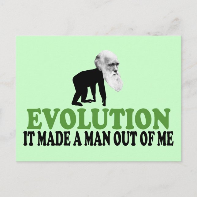 Carte Postale évolution Darwin (Devant)