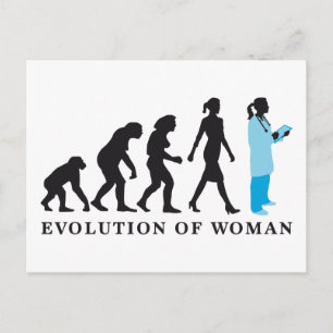 Carte Postale évolution de la femme médecin