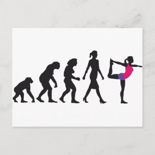 Carte Postale évolution de la position yoga féminine