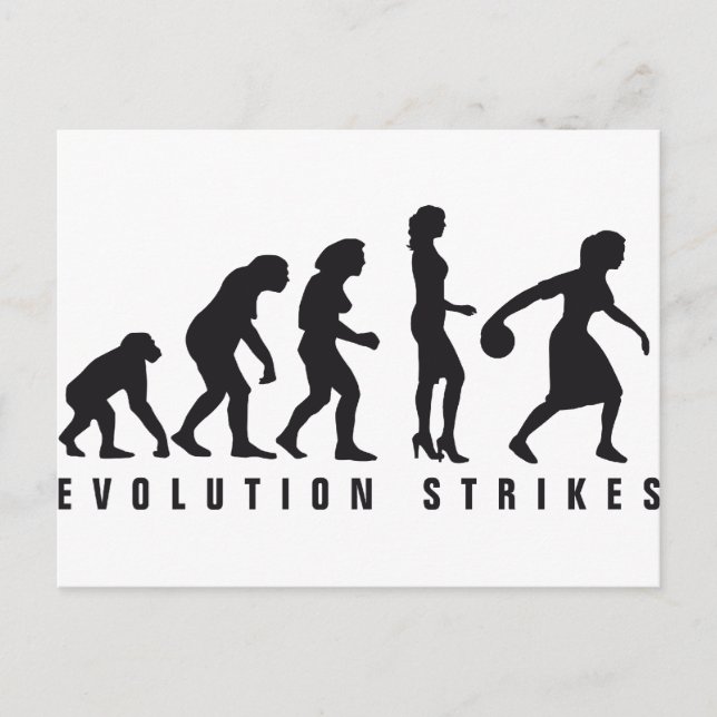 Carte Postale évolution du bowling féminin (Devant)