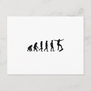 Carte Postale Evolution du Skateboarder Skateboard Drôle cadeau