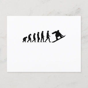 Carte Postale Évolution du snowboard Snowboard Cadeau de snowboa