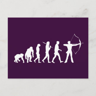 Carte Postale Evolution du tir à l'arc d'un arc et d'une flèche