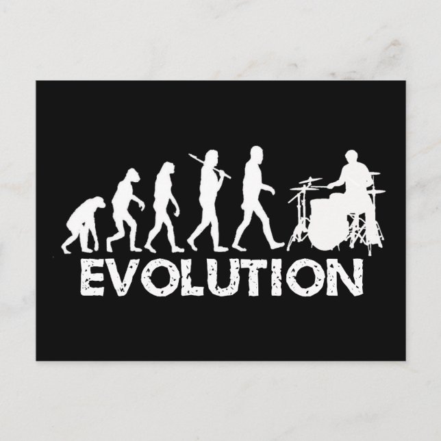 Carte Postale Évolution d'un batteur (Devant)
