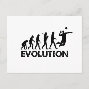Carte Postale Évolution d'un joueur de volley-ball