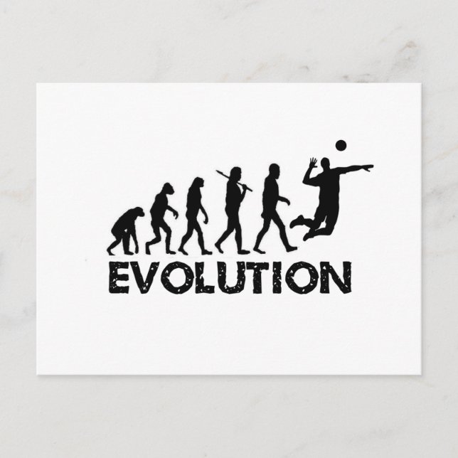 Carte Postale Évolution d'un joueur de volley-ball (Devant)