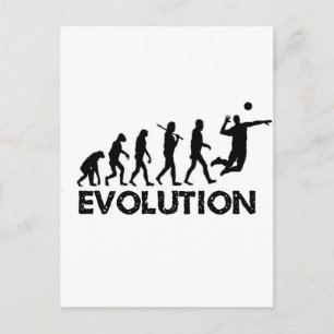 Carte Postale Évolution d'un joueur de volley-ball