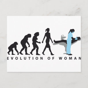 Carte Postale evolution of womale female
