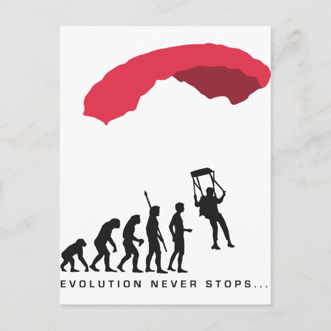 Carte Postale évolution parachute (Devant)