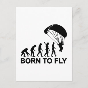 Carte Postale Evolution Skydiving né à voler