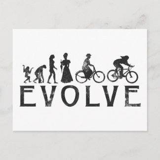 Carte Postale Evolution Vélo féminin