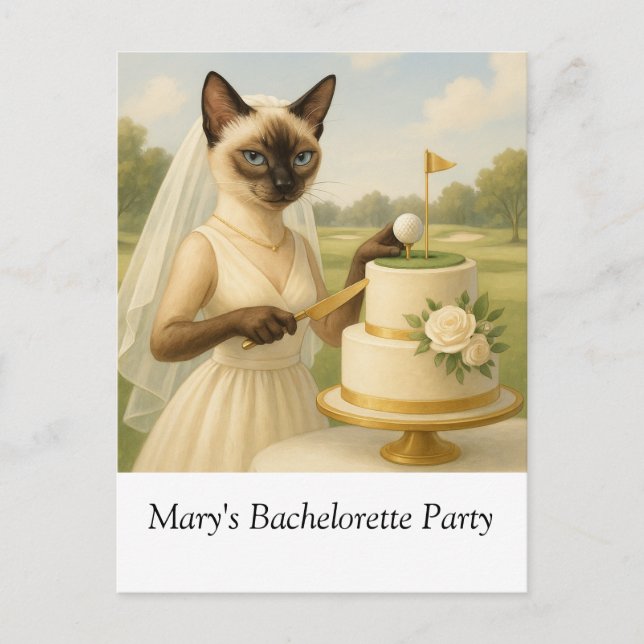 Carte Postale EVVF Enterrement de vie de jeune fille GOLF pour l (Devant)