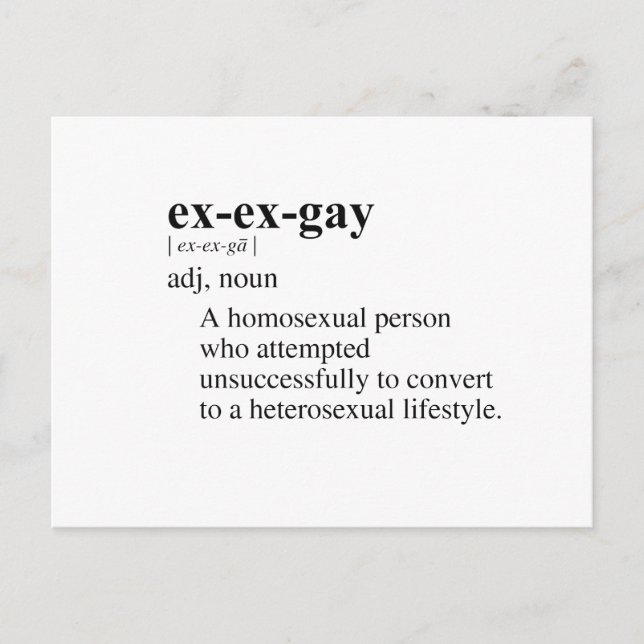 CARTE POSTALE EX-EX-GAY (Devant)