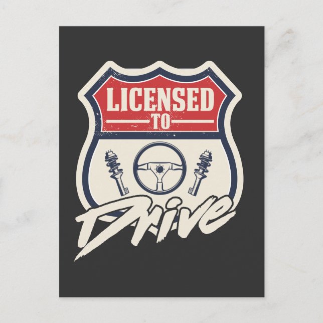 Carte Postale Examen du permis de conduire passé Nouveau pilote (Devant)