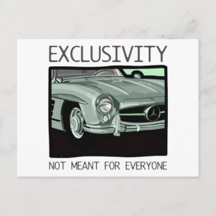 Carte Postale Exclusivité et richesse - vieille voiture classiqu
