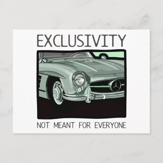 Carte Postale Exclusivité et richesse - vieille voiture classiqu (Devant)
