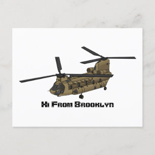 Carte Postale Exemple d'hélicoptère militaire Chinook