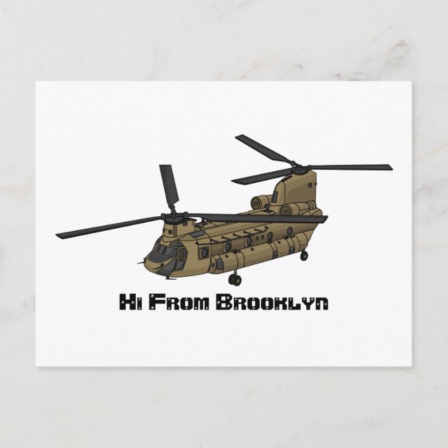 Carte Postale Exemple d'hélicoptère militaire Chinook (Devant)