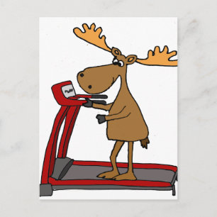 Carte Postale Exercice amusant d'orignal sur un dessin de tapis 