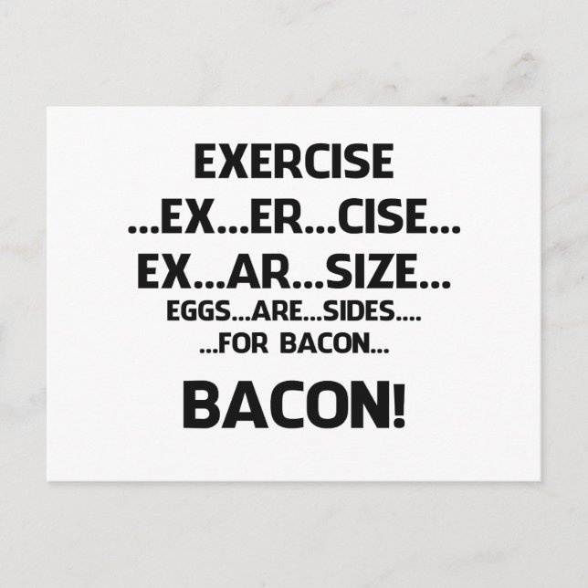 Carte Postale Exercice..BACON (Devant)