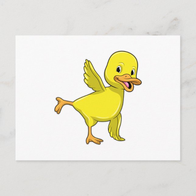 Carte Postale Exercice de stretching Canard en yoga (Devant)