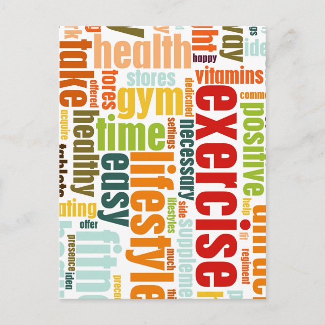 Carte Postale Exercice Fitness Lifestyle (Devant)