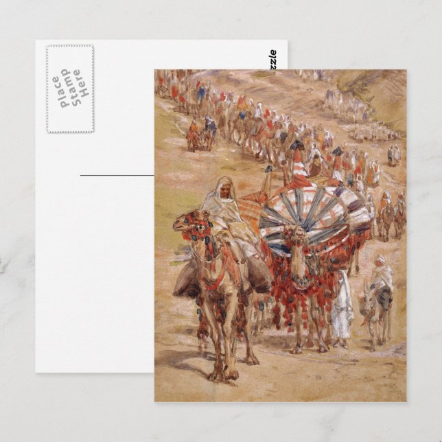 Carte Postale Exode d'Egypte. Art Pâque (Devant / Derrière)