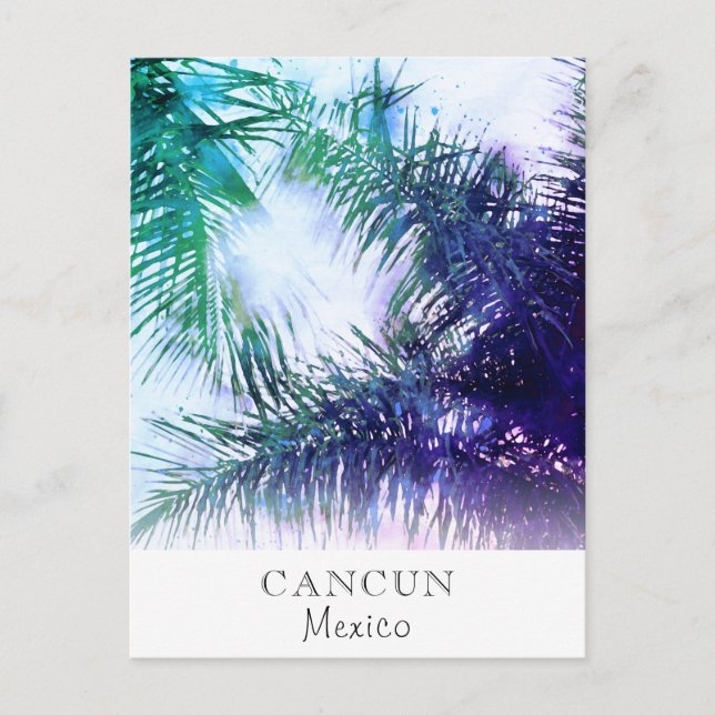 Carte Postale *~* Exotic AP25 Feuille de palme Personnaliser - V (Devant)