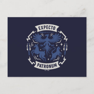 Carte Postale Expecto Patronum Graphisme Silhouette Vintage