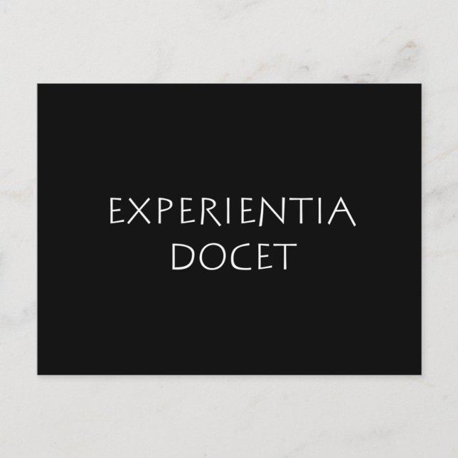 Carte Postale Expérience docet (Devant)
