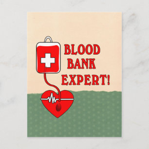 CARTE POSTALE EXPERT EN BANQUE SANGUINE