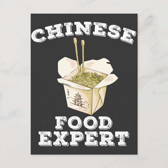 Carte Postale Expert en cuisine chinoise Amateur de nouilles asi (Devant)